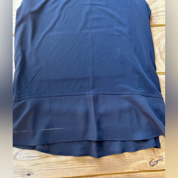 Tahari black small dressy round neck tank top blouse - Picture 3 of 12